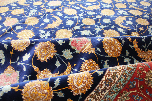 Exquisite Pure Silk by Master Mir Mehdi – KESHMIRI - House of Persian Rugs